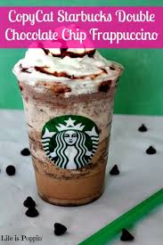 Copycat Starbucks Double Chocolate Chip Frappuccino Copycat Starbucks Recipes Frappuccino Recipe At Home Starbucks Drinks Recipes