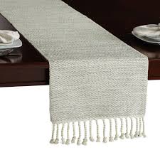 Winter Wonderland Table Runner In Silver Bed Bath Beyond White Linen Bedding Bed Linens Luxury Bed Bath And Beyond