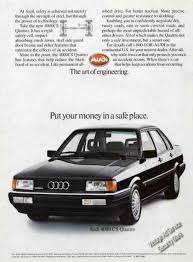 Audi 4000 Cs Quattro 1985 Car Advertising Audi Vintage Cars