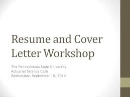 resume and interview workshop the