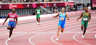 Italy's lamont marcell claim a shock olympic gold in the men's 100m jacobs, 26, timed a european record of 9.80 seconds american fred kerley took the silver medal in 9.84 seconds italy's lamont. 0cscqvxcu Zilm