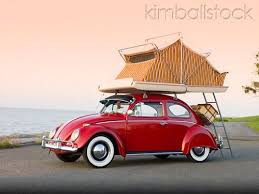 Automobilio tikra rida 111 tukst. 1964 Volkwagen Beetle Red With Topper Tent 3 4 Front View On Pavement By Ocean Vw Beetle Classic Vw Beetles Volkswagen Beetle