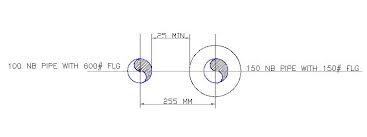 minimum pipe spacing chart for petrochemical refinery plants