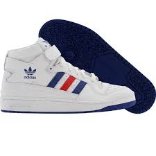 Adidas Forum Mid Shoes In White College Royal And College Red Sneakers Fashion Nice Shoes Running Sneakers
