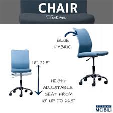 $171.98$171.98 ($0.21/oz) free shipping by amazon. Techni Mobili Modern Armless Desk Chair In Blue Jean Rta K462 Blj