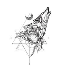 Hunt a ton of other wolf items! Geometric Wolf Tattoo Vector Images Over 250