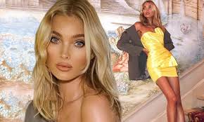Das schwedische supermodel elsa hosk hat sich kurz vor der geburt ihres ersten. Elsa Hosk Is A Ray Of Sunshine In A Yellow Mini Dress As She Heads Back To Europe After Nyc Trip Daily Mail Online