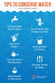 It's handy to have a visible reminder of these things. Tips How To Conserve Water