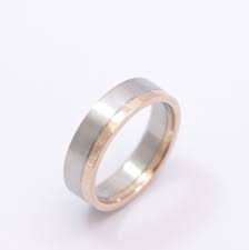 Men S Contemporary Palladium And Rose Gold Wedding Ring Wedding Rings Cork City Kolca