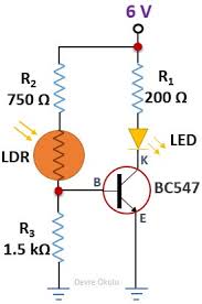 Karanlıkta yanan led (ldr) devresi net anlatım. Bc547 Ile Aydinlikta Led Yakan Ldr Devresi
