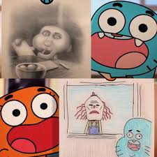 My Drawing In A Boring Class In Art Class World Of Gumball The Amazing World Of Gumball Cartoon Wallpaper