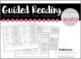 Week Long Guided Reading Lesson Plan Templates Jan Richardson S Gr Templates Guided Reading Lesson Plan Template Guided Reading Reading Lessons