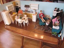Whether in fashion or interior design we're forever looking to the past. Wallpaper Table Reading Chair Modern Kitchen Ponytail Vintage Interior Design Doll Desk Mod Scale Ken Dollhouse Dining Room Barbie Girl Retro Bend Leg Floor Mattel 3 Apartment Furniture American 16 Diorama