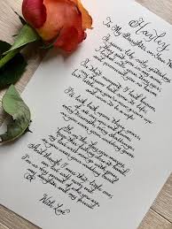 To My Daughter On Your Wedding Day Daughter Wedding Gift Etsy Daughter Wedding Gifts Wedding Day Messages Wedding Letters