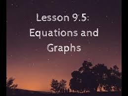9 5 Equations And Graphs Youtube