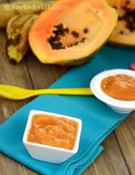 Banana And Papaya Puree Recipe For Babies Recipe Baby Food Recipes Food Pureed Food Recipes