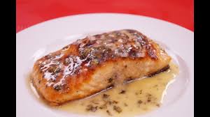 Add salmon, skin side down, and cook until skin is crisp, browned, and releases easily from pan, 3 to 4 minutes. Seared Salmon With Lemon Butter Sauce Pan Seared Salmon Recipe Dishin With Di 133 Youtube