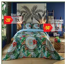 Ouvrez les portes du plus beau magasin du web ! Offre Parure Paradis 240x220 Cm Drap Housse Cacatoes 140x190 Cm Chez Conforama