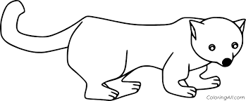 Downloads are subject to this site's term of use. Walking Kinkajou Coloring Page Coloringall