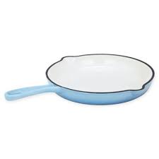 Cs Kochsysteme Xanten 10 Enameled Cast Iron Skillet In Light Blue Enameled Cast Iron Skillet Cast Iron Cast Iron Skillet