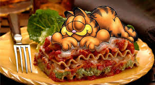 Resultado de imagem para garfield comendo
