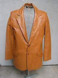Mens Vintage Tony Lama Tan Leather Coat Jacket Size 40 Leather Coat Jacket Vintage Men Leather Coat