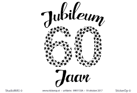 Raamsticker Zakelijk Jubileum 60 Jaar Versie 2