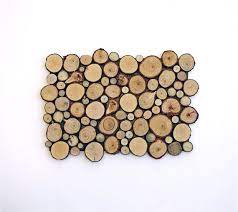 Rectangular Wood Tree Slice Centerpiece Trivet Decorative Wall Art Wooden Rounds Wood Slice On Etsy 42 00 Wood Tree Slice Wood Slice Decor Wood Tree