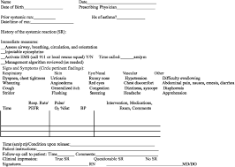 Treatment by first medical responders. Anaphylaxis Treatment Record Adapted With Permission From Lieberman P Download Scientific Diagram