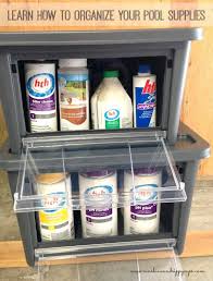 How To Organize Your Pool Supplies Pool Supplies Pool Towel Storage Pool Toy Storage