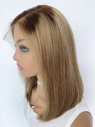 Louis-Ash blonde bob HD Lace front Wig Pre plucked Brazilian virgin human  hair bleached knots