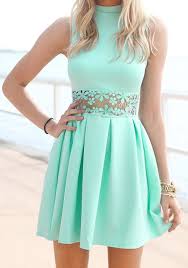 Mint Lace Waist Dress Dress Lookbook Store Prom Dresses Blue Short Dresses Prom Dresses Short