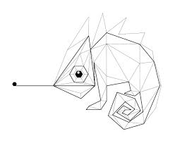 Geometric Chameleon Chameleon Art Geometric Drawing Geometric