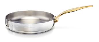 Ondine By Marie Guerlain Platine Collection 24cm Skillet Luxury Cookware Cookware Brass Handles