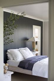 Painted Wood Accent Wall Behind Bed This Is Beautiful This Will Definitely Be In My Future House Feature Wall Bedroom Paneling Makeover Home Bedroom