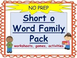 Word Family No Prep Practice Packet Short O Words You Will Find These Activities For The Op Ot And Ock Word Word Families Word Family Sort Short I Words