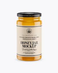 Honey Jar Mockup Front View High Angle Shot Exclusive Mockups