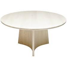 Button Round Pedestal Dining Table In Bleached Solid Ash From A Unique Collection Of Round Pedestal Dining Pedestal Dining Table Round Pedestal Dining Table