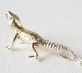 marship Handmade Accessories Leopard Gecko Silver Necklace [MS-T-1]
