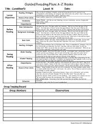 A Z Reading Lesson Support Set 1 Guided Reading Plans For 2nd 6th Grade Special Education Homeschoole Guided Reading Reading Lessons Guided Reading Lessons
