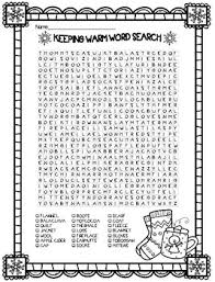 Keeping Warm Winter Word Search By Teaching With My Tweets Tpt