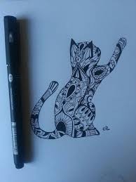 I Am Not A Big Fan Of Tattoo But I See So Many People Now Using Tattoo Some Like To Put The Name Let Tatouage Chat Geometrique Dessin Chat Tatouage De