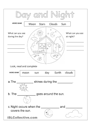 Day And Night Free Science Worksheets Science Worksheets Kindergarten Science