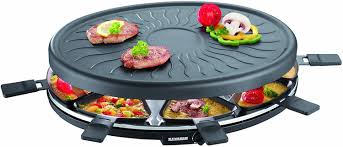 Traditionally from switzerland, raclette grills are indoor party grills designed to cook a wide variety of food for many people at once and make a great addition to any kitchen. Severin Rg 2681 Raclette 1 100 W Incl 8 Padelle Antiaderenti Amazon It Casa E Cucina