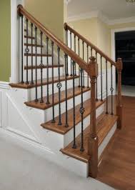 Maybe A Mix Of Wood And Metal To Update Our Stairs Contemporary Stairs Wrought Iron Stair Railing Stair Railing Makeover