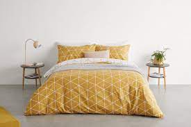 * front side has black with white color mandala tie this duvet cover is made of 100% power loom cotton fabric which gives a. Karta Cotton Duvet Cover 2 Pillowcases King Mustard Yellow Uk Made Com