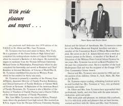 The 1979 Whitney Point Yearbook was Dedicated to Dr. Glenn and Mrs. June  Tymeson ** The amazing man worked extremely hard to take care of hundreds  of patients and deliver their