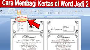 Pernahkah anda menemukan halaman kosong didalam dokumen anda? Cara Membagi Kertas Di Word Menjadi 2 Bagian Youtube