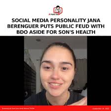 In a recent development, a public disagreement between BDO Unibank and  social media personality Maria Jamila Cristiana Gonzales Berenguer has  taken a new turn. Known online as Jana&Alonzo, Berenguer has announced she