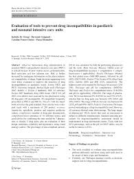Pdf Evaluation Of Tools To Prevent Drug Incompatibilities